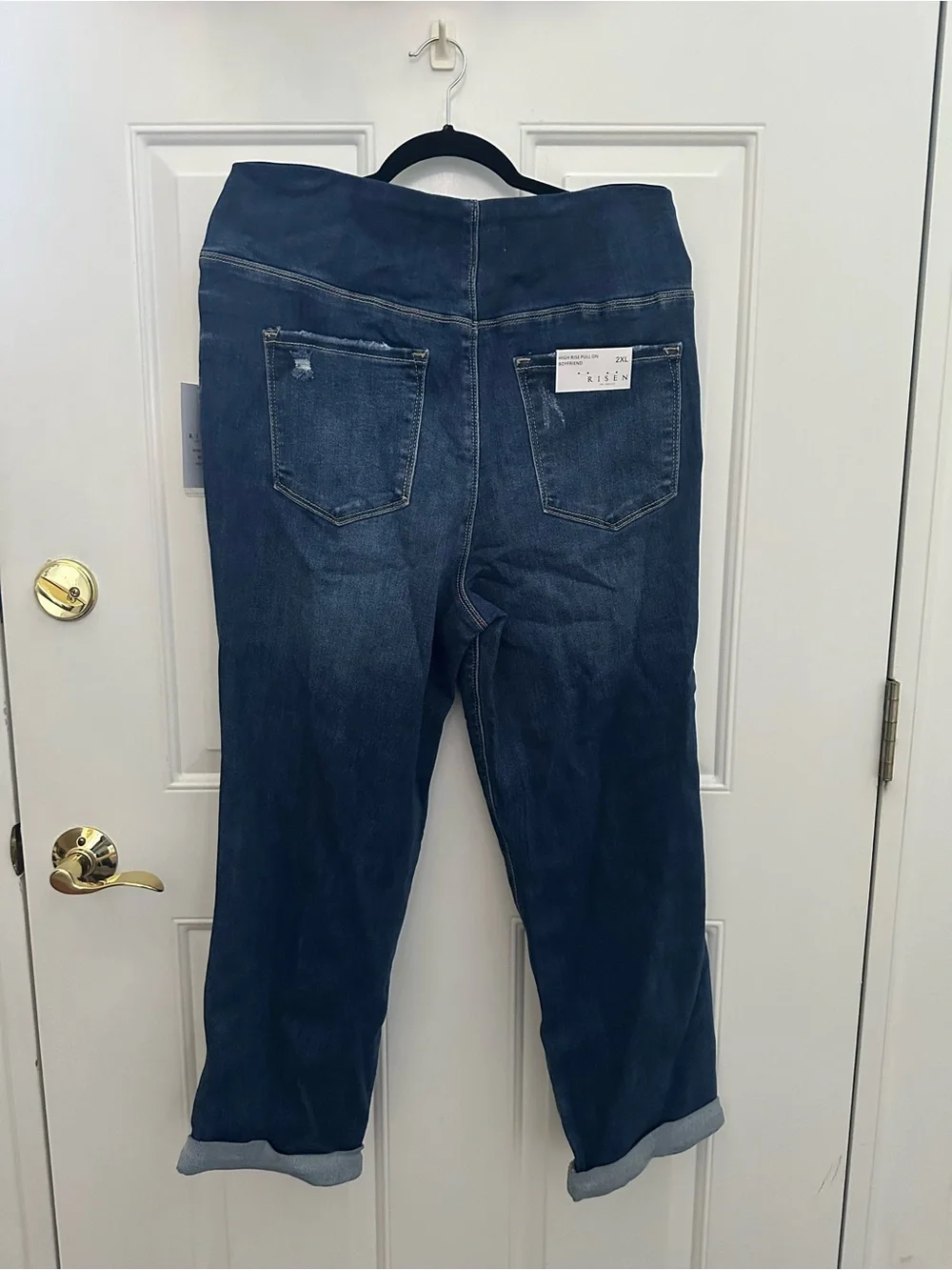 Risen crop Plus-Size Dark Blue Stretch Jegging - Women Jeans